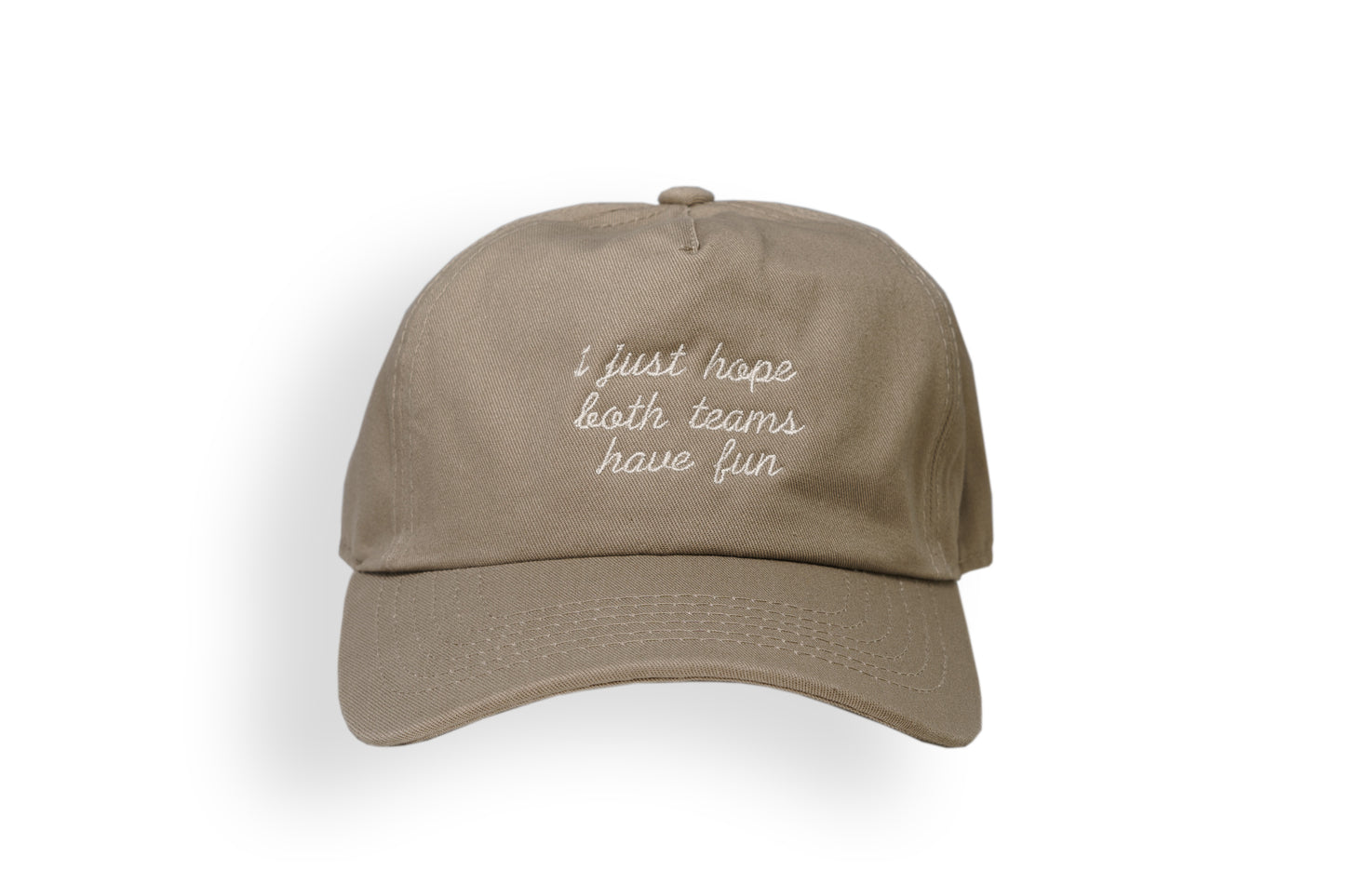 i just want both teams to have fun - Grey Dad Style Cap - Large Font