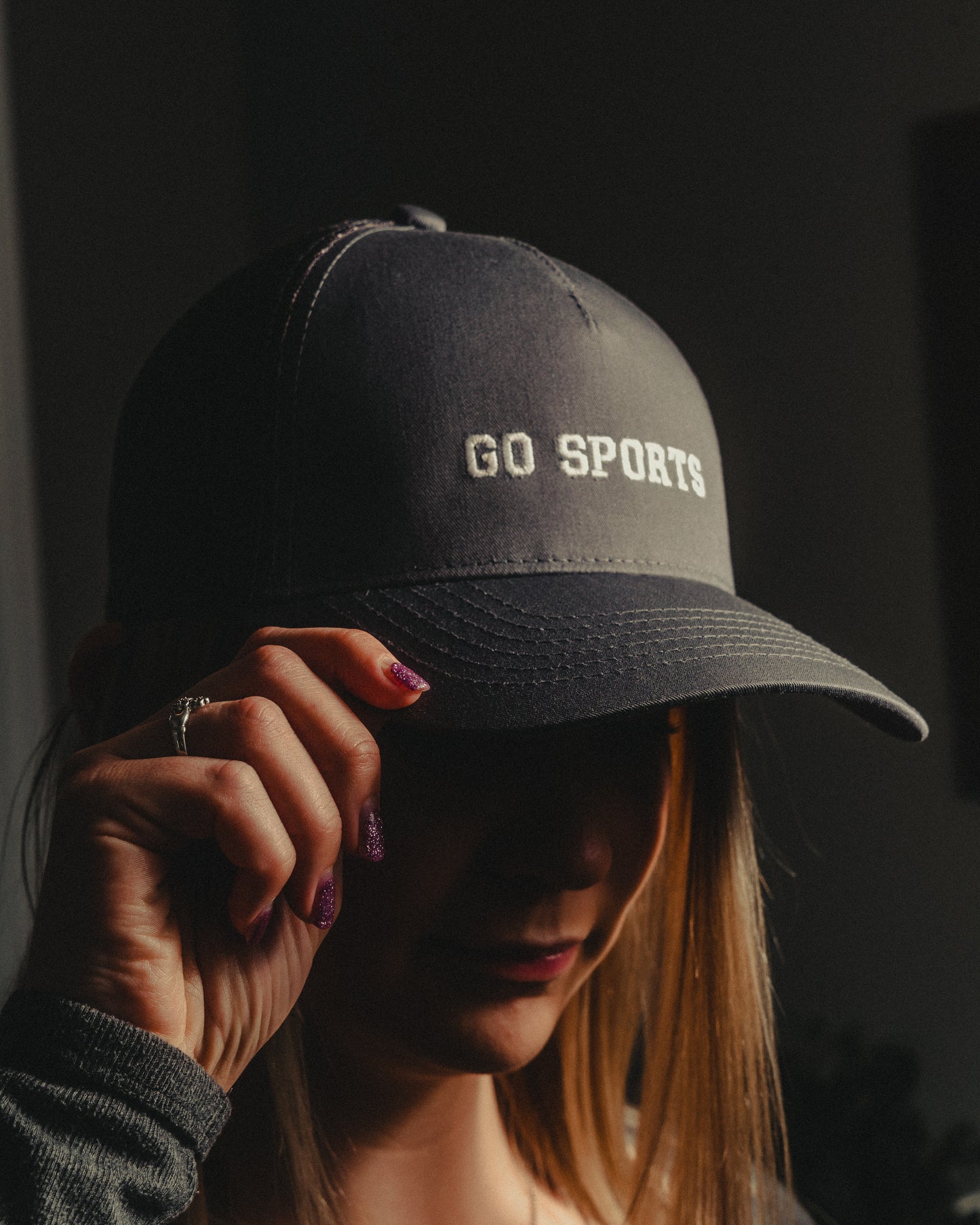 GO SPORTS - Grey Ponytail Cap